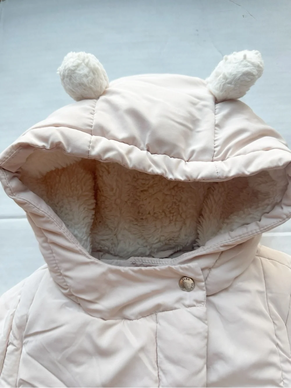 Zara Girl Outerwear Collection Faux Fur Lined Winter Puffer Jacket 18/24months